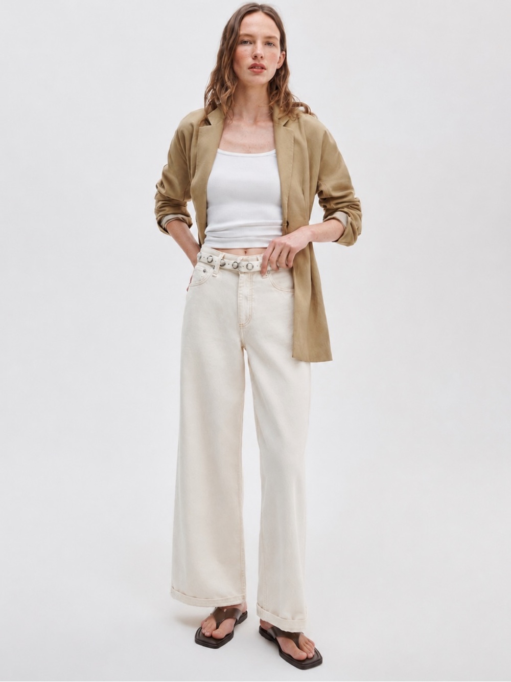 Rag & Bone Sofie High Rise Ultra Wide Leg Jean  Size 29 $288 MSRP